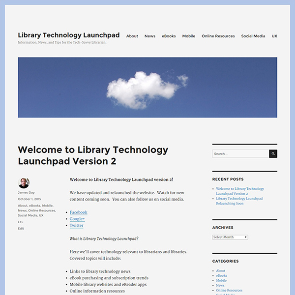 Library Technology Launchpad Version 2