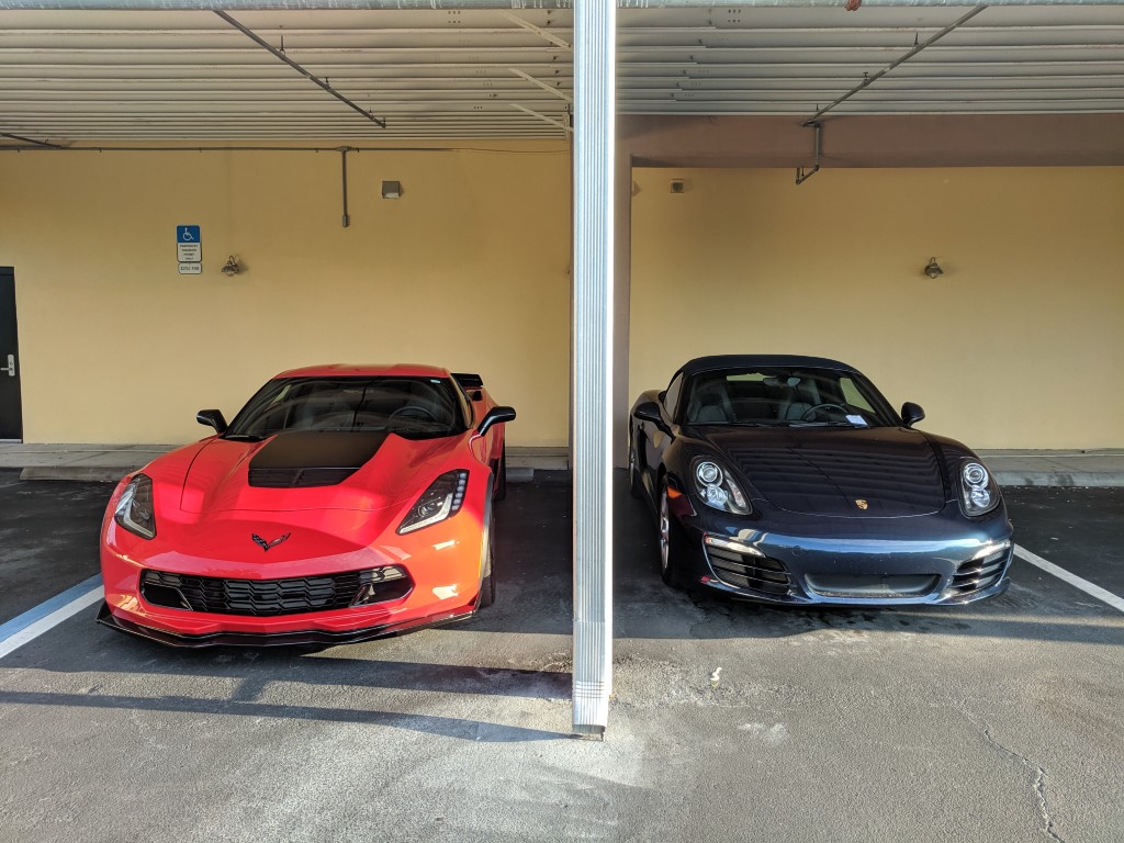 Corvette and Porsche Boxster
