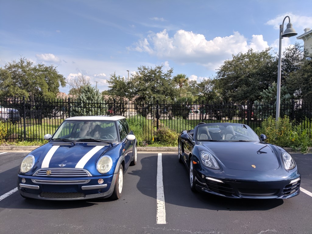 MINI Cooper and Porsche Boxster
