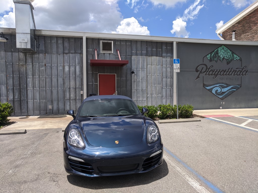 Porsche Boxster at Playalinda Brewing