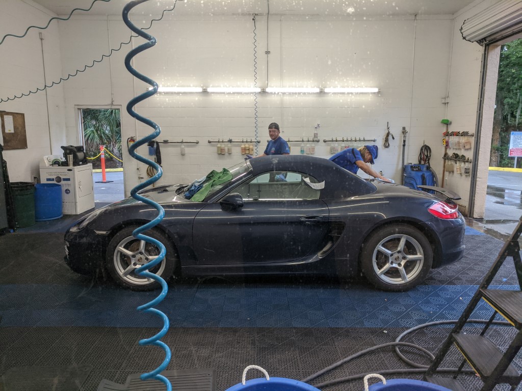 Porsche Boxster Getting a Wash, Wax, and Detail